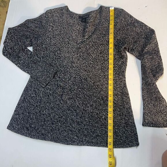 Black and white Calvin Klein flare bottom gathered waist large - Picture 4 of 11